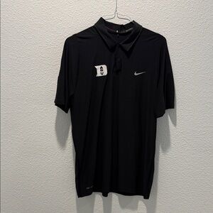 Nike Men's Duke Basketball Polo Shirt in Black with White Logo